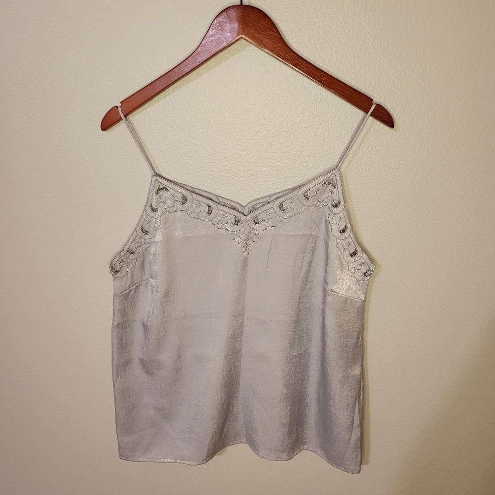Silver lace cami